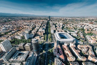 Estadio del Real Madrid de fútbol